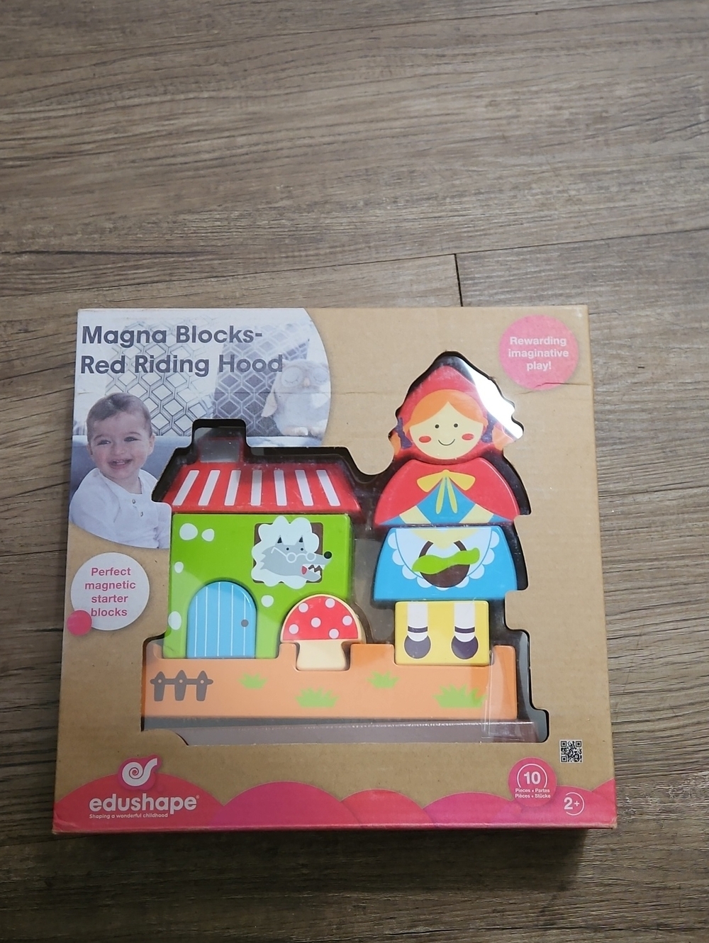 Edushape Wooden Magna Blocks Red Riding Hood Magnetic 3D Puzzle Toy